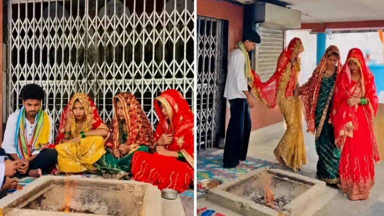 #तीन बहनों ने एक युवक से की शादी#
