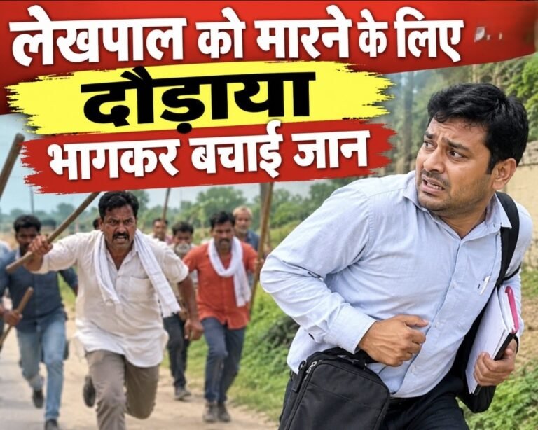 #आजमगढ़ : लेखपाल को मारने के लिए दौड़ाया, भागकर बचाई जान#