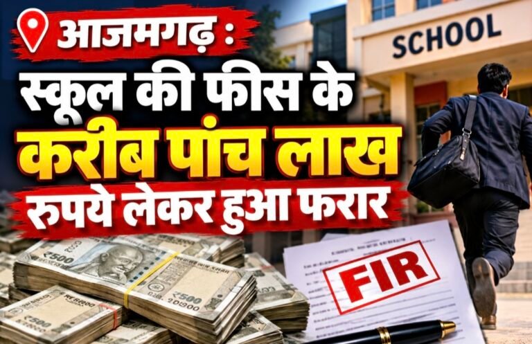 #आजमगढ़ : स्कूल की फीस के करीब पांच लाख रुपये लेकर हुआ फरार#