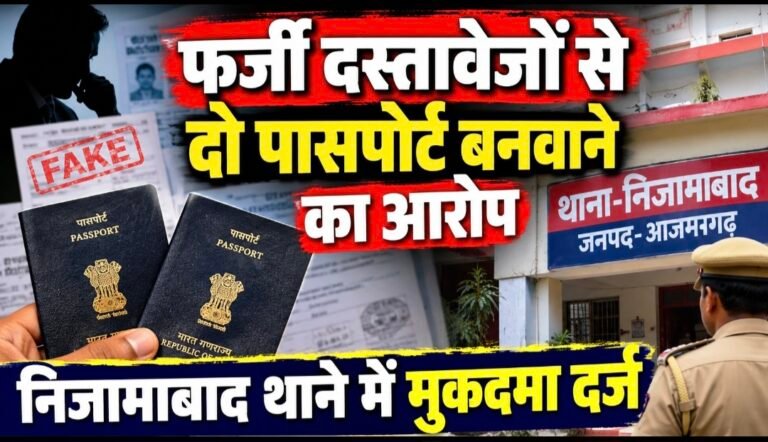 #आजमगढ़ : फर्जी दस्तावेजों से दो पासपोर्ट बनवाने का आरोप, थाने में मुकदमा दर्ज#