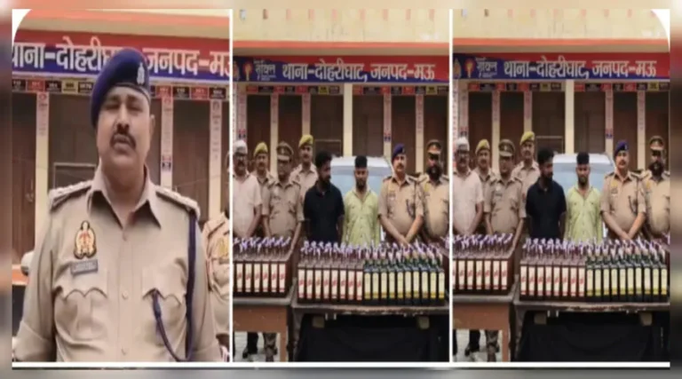 #एसओजी व थाना दोहरीघाट पुलिस की संयुक्त टीम ने 5लाख की अवैध अंग्रेजी शराब के साथ दो तस्करों को किया गिरफ्तार।#